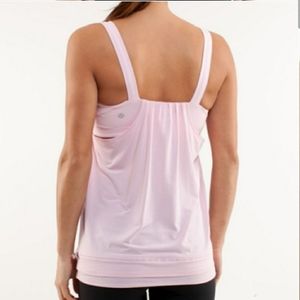Lululemon Run Back on Track Tank 6 pink pig